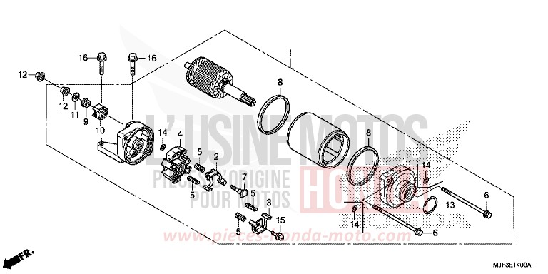 DEMARREUR de CTX700 ABS DARKNESS BLACK METALLIC (NH463) de 2014